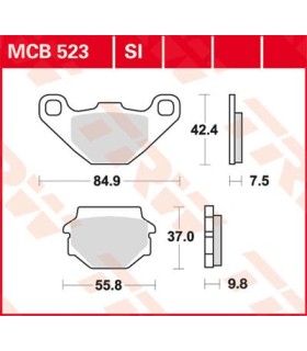 BRAKE PAD TRW MCB523SI