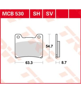 BRAKE PAD TRW MCB530SH