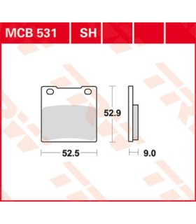 BRAKE PAD TRW MCB531SH
