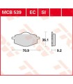BRAKE PAD TRW MCB539SI