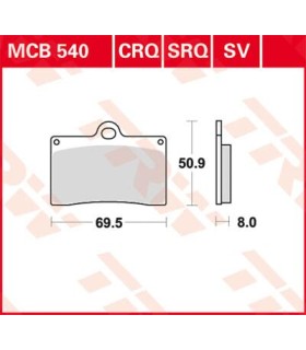 BRAKE PAD TRW MCB540CRQ