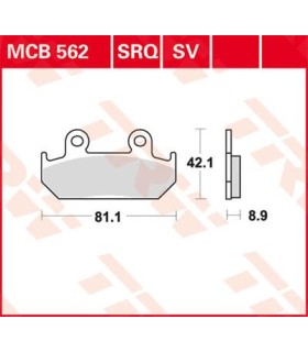BRAKE PAD TRW MCB562SV