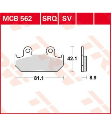 BRAKE PAD TRW MCB562SV