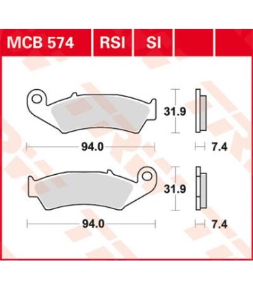 BRAKE PAD TRW MCB574SI