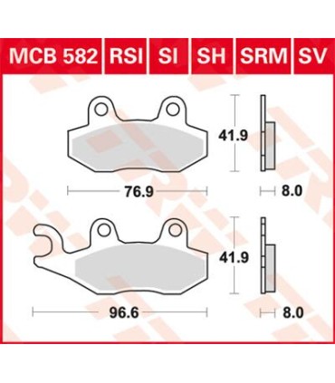 BRAKE PAD TRW MCB582SV