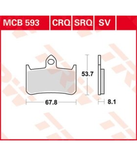 BRAKE PAD TRW MCB593SV