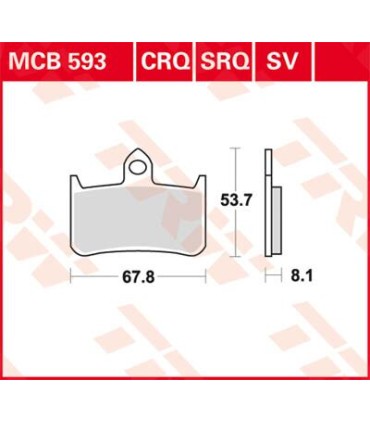 BRAKE PAD TRW MCB593SV