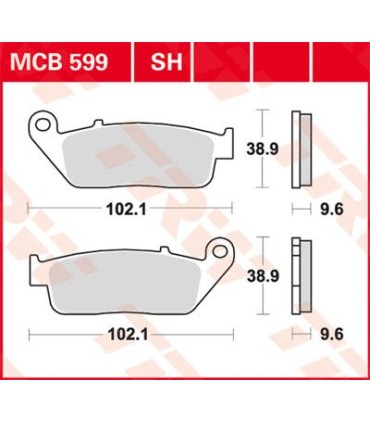 BRAKE PAD TRW MCB599SH