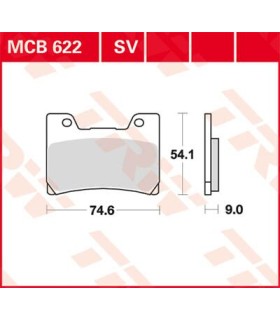 BRAKE PAD TRW MCB622SV
