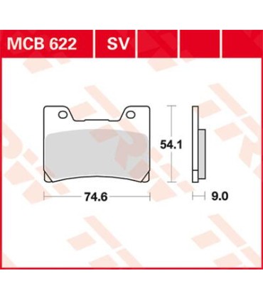 BRAKE PAD TRW MCB622SV