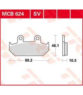 BRAKE PAD TRW MCB624SV