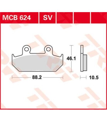 BRAKE PAD TRW MCB624SV