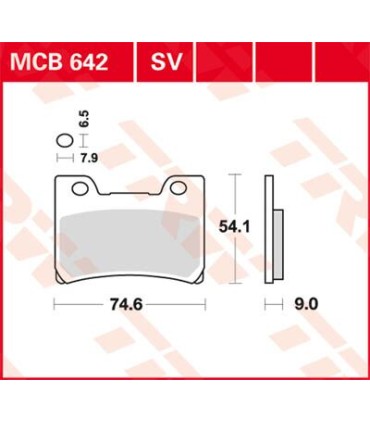 BRAKE PAD TRW MCB642SV