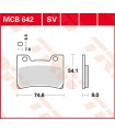 BRAKE PAD TRW MCB642SV