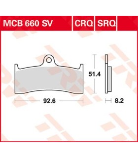 BRAKE PAD TRW MCB660SV
