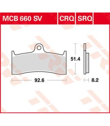 BRAKE PAD TRW MCB660SV