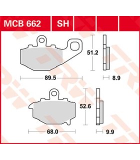 BRAKE PAD TRW MCB662SH
