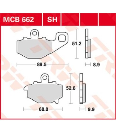 BRAKE PAD TRW MCB662SH
