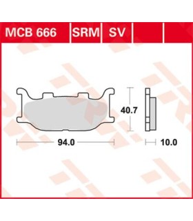 BRAKE PAD TRW MCB666SV