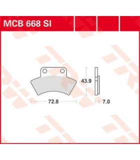 BRAKE PAD TRW MCB668SI