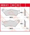 BRAKE PAD TRW MCB671SH