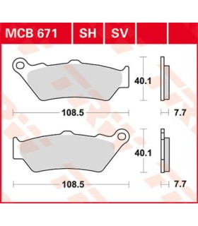 BRAKE PAD TRW MCB671SV