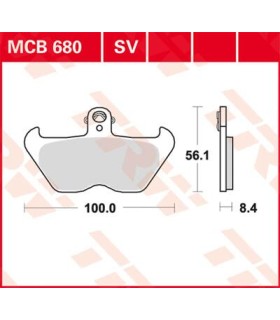 BRAKE PAD TRW MCB680SV