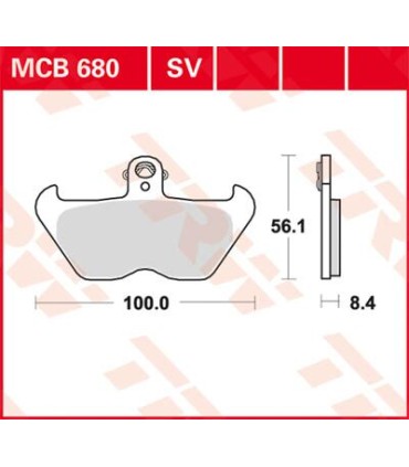 BRAKE PAD TRW MCB680SV