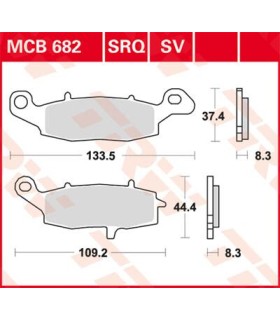 BRAKE PAD TRW MCB682SV