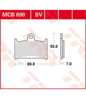 BRAKE PAD TRW MCB690SV