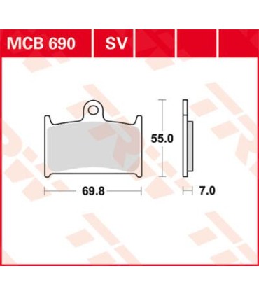 BRAKE PAD TRW MCB690SV