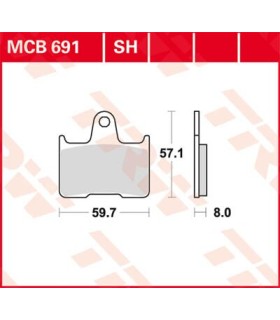 BRAKE PAD TRW MCB691SH