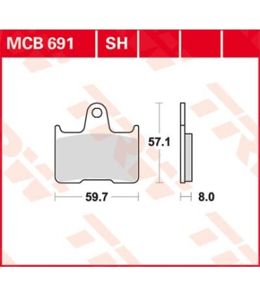 BRAKE PAD TRW MCB691SH