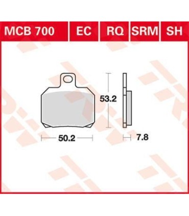 BRAKE PAD TRW MCB700RQ