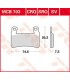 BRAKE PAD TRW MCB703SV
