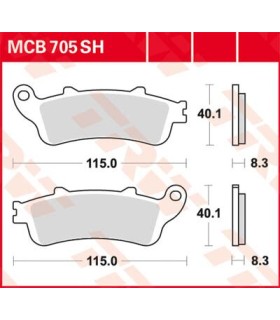 BRAKE PAD TRW MCB705SH