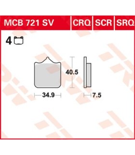 BRAKE PAD TRW MCB721SV