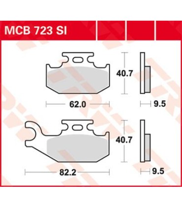 BRAKE PAD TRW MCB723SI