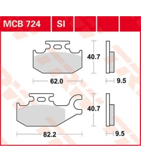BRAKE PAD TRW MCB724SI