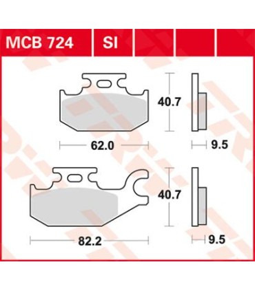 BRAKE PAD TRW MCB724SI