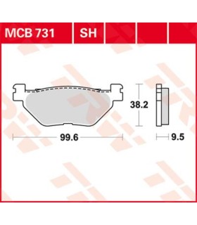 BRAKE PAD TRW MCB731SH