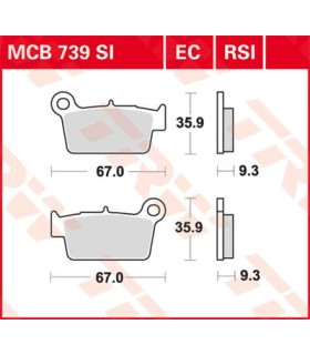 BRAKE PAD TRW MCB739SI