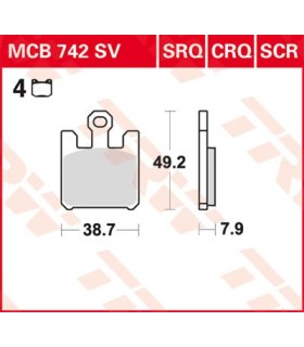 BRAKE PAD TRW MCB742SV