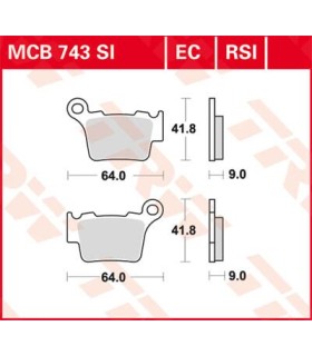 BRAKE PAD TRW MCB743SI