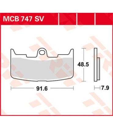 BRAKE PAD TRW MCB747SV