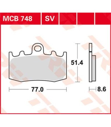 BRAKE PAD TRW MCB748SV