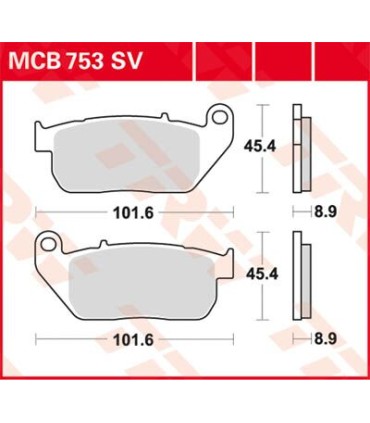 BRAKE PAD TRW MCB753SV