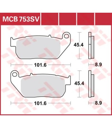 BRAKE PAD TRW MCB753SV