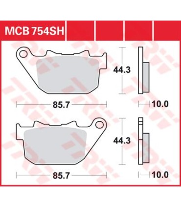 BRAKE PAD TRW MCB754SH