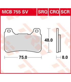 BRAKE PAD TRW MCB755SV